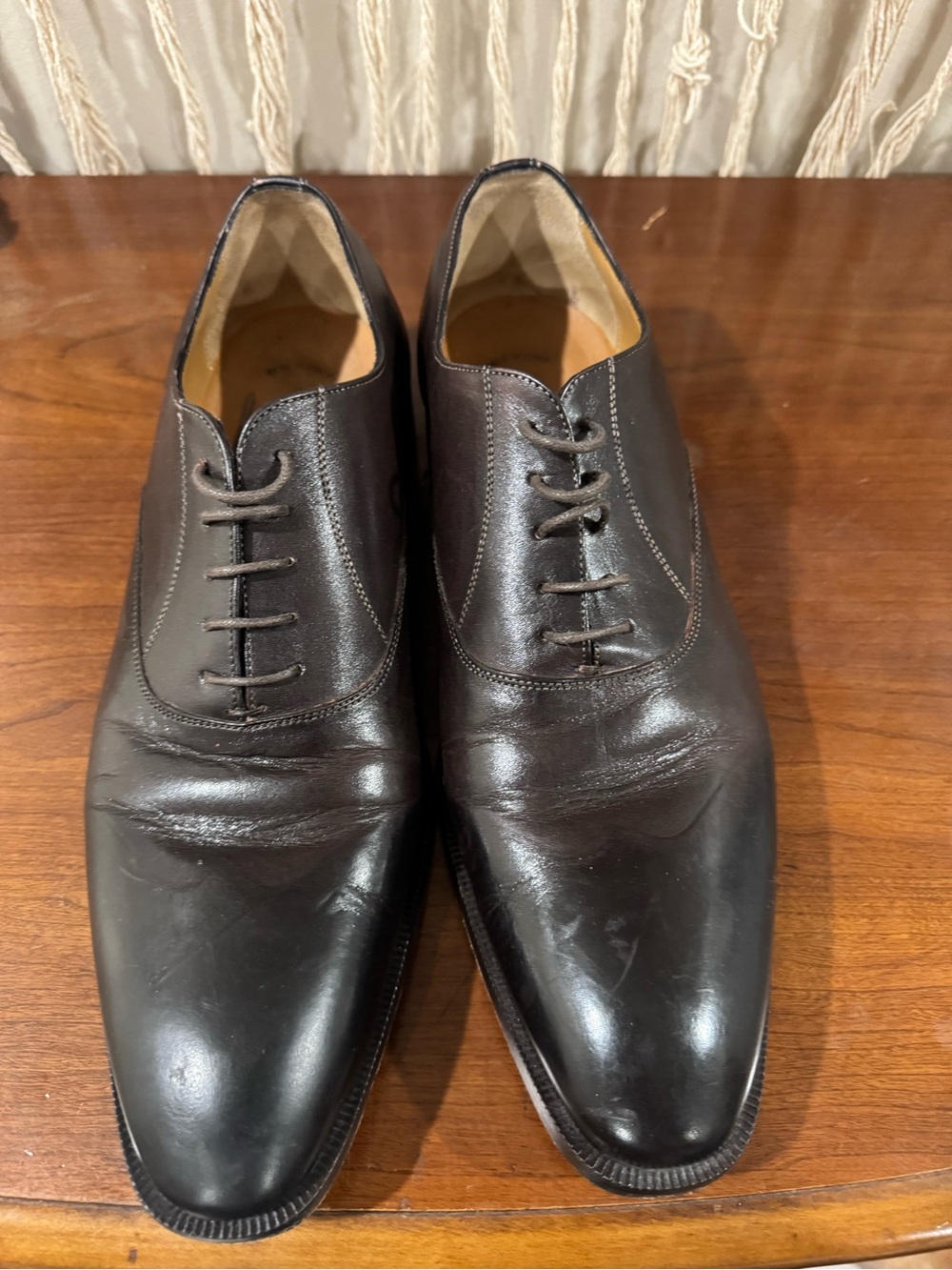 Classic Men's Leather Dress Shoes - Dark Brown